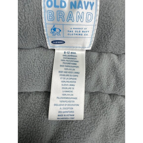 Old Navy Black Yellow Gray Hooded Winter Coat For Infant/Baby 6-12 Months - Picture 2 of 14